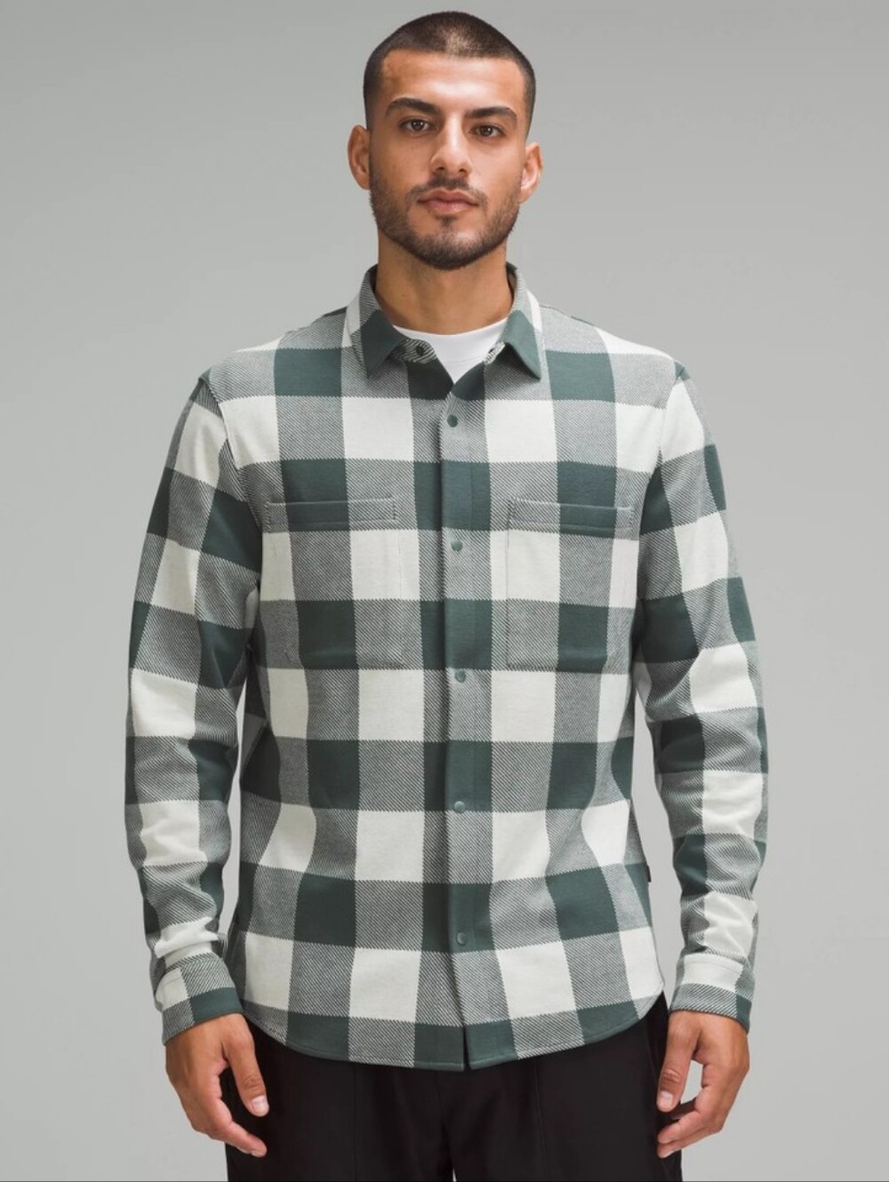 Lululemon Green Plaid Soft Knit Over Shirt XL Nwt New